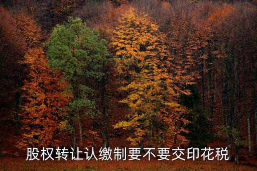 認(rèn)繳制股權(quán)轉(zhuǎn)讓如何繳納印花稅，股權(quán)轉(zhuǎn)讓怎么繳納印花稅