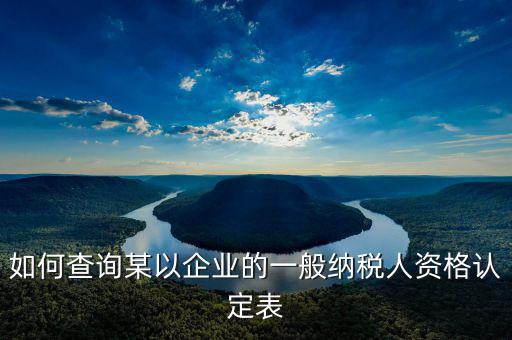 如何查詢一般納稅人資質，一般納稅人認定資質在哪里可以看到