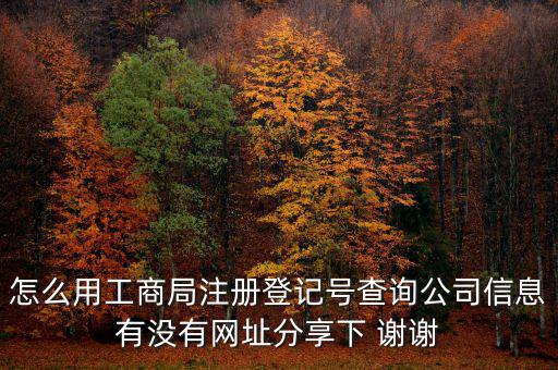 怎么用工商局注冊登記號查詢公司信息有沒有網(wǎng)址分享下 謝謝