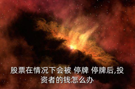 武鍋b停牌后怎么辦,重大資產(chǎn)重組后可恢復公司股票停牌沒關系