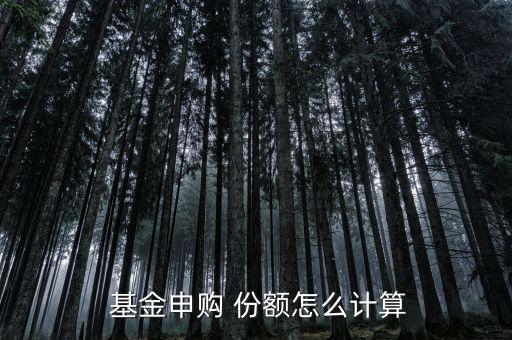  基金申購(gòu) 份額怎么計(jì)算