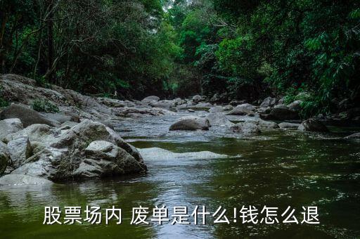  股票場(chǎng)內(nèi) 廢單是什么!錢怎么退