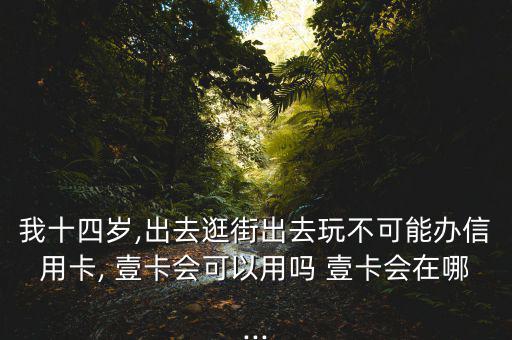 我十四歲,出去逛街出去玩不可能辦信用卡, 壹卡會(huì)可以用嗎 壹卡會(huì)在哪...