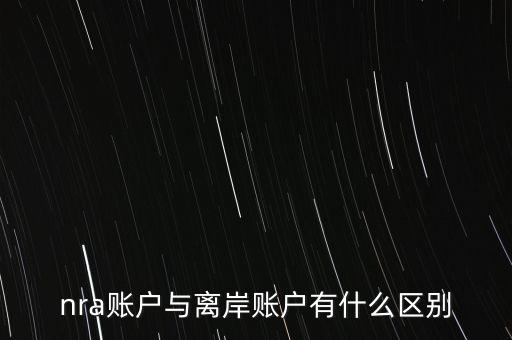 nra賬戶是什么意，NRA賬戶屬于以下哪種賬戶性質(zhì)
