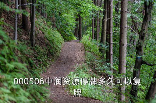 000506中潤資源停牌多久可以復牌