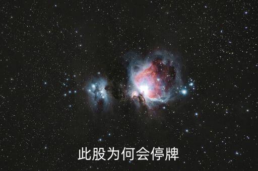 此股為何會停牌