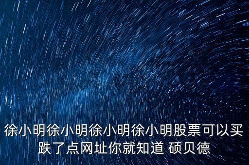 碩貝德是什么股，這個(gè)叫什么股