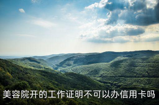 美容院為什么不能辦信用卡，為什么美容行業(yè)辦不了信用卡