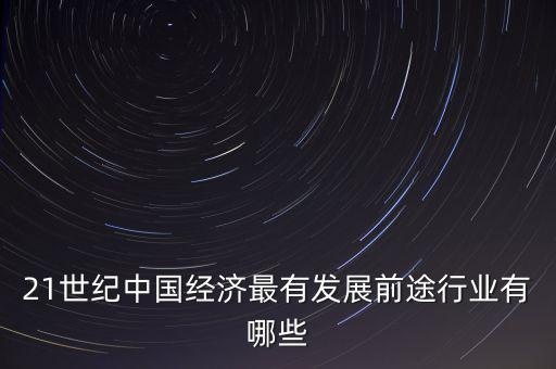 21世紀(jì)中國經(jīng)濟(jì)最有發(fā)展前途行業(yè)有哪些
