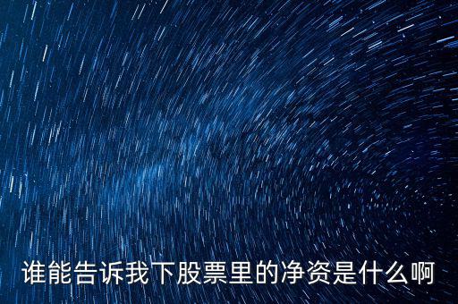 股票凈資什么意思，股票市凈和凈資是什么意識