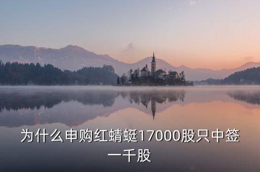 紅蜻蜓股票為什么不行，為什么申購紅蜻蜓17000股只中簽一千股