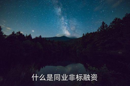 什么是非標融資，什么叫非標融資