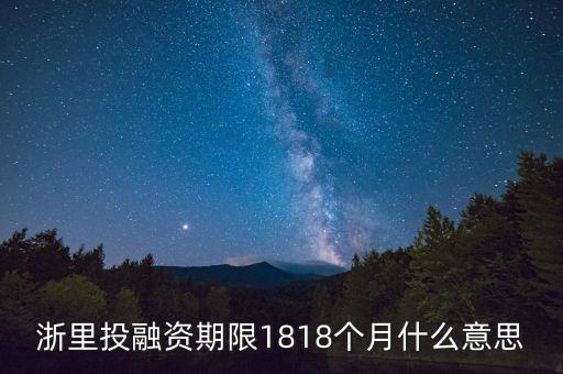 融資期限是什么意思，投資期限與融資期限是不是一個(gè)意思