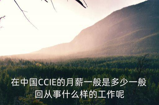 中航三鑫工資什么樣，在中國CCIE的月薪一般是多少一般回從事什么樣的工作呢