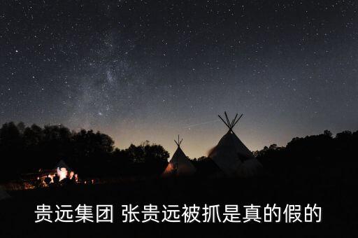 貴遠(yuǎn)集團 張貴遠(yuǎn)被抓是真的假的