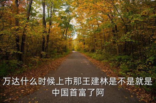 萬達(dá)什么時(shí)候上市那王建林是不是就是中國(guó)首富了阿