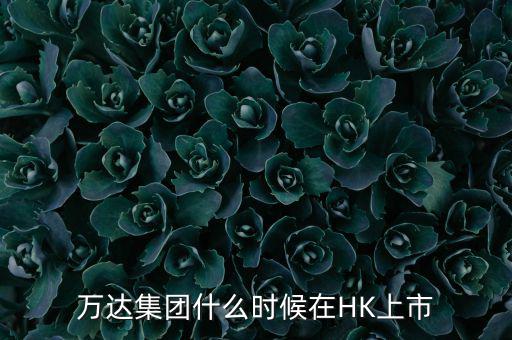 萬達(dá)集團(tuán)什么時(shí)候在HK上市