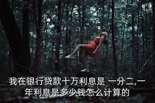 我在銀行貸款十萬(wàn)利息是 一分二,一年利息是多少錢(qián)怎么計(jì)算的
