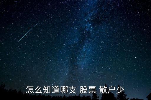 怎么知道哪支 股票 散戶(hù)少