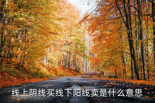 買陰賣陽是什么意思，線上陰線買線下陽線賣是什么意思