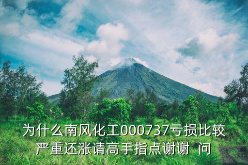 為什么南風(fēng)化工000737虧損比較嚴重還漲請高手指點謝謝  問