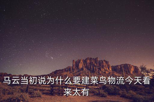 馬云為什么要做物流，馬云為何不搞物流