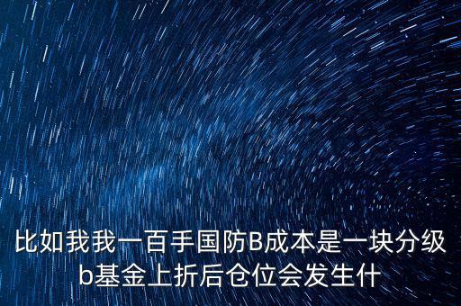國防b上折有什么好處，軍工B級(jí)什么時(shí)候能上折上折好還是不好