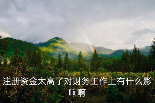 注冊資金高有什么風(fēng)險(xiǎn)，注冊資金太高了對(duì)財(cái)務(wù)工作上有什么影響啊