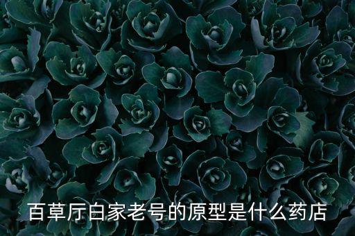 百草廳白家老號(hào)的原型是什么藥店