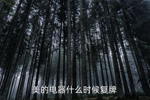 美的什么時(shí)候復(fù)牌，美的電器何時(shí)復(fù)牌