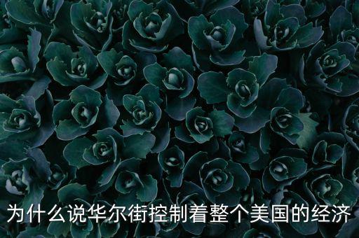 美國(guó)為什么離不開華爾街，為什么說(shuō)華爾街控制著整個(gè)美國(guó)的經(jīng)濟(jì)