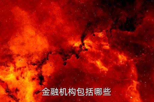 金融機構(gòu)包括哪些