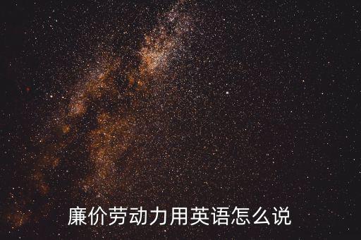 廉價(jià)勞動(dòng)力是什么意思，post horse是什么意思