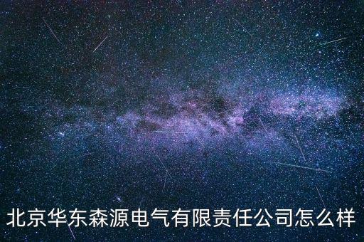 北京華東森源電氣有限責(zé)任公司怎么樣