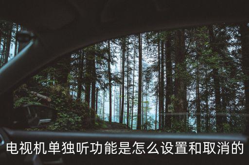 tcl電視單獨聽什么意思，電視機(jī)單獨聽功能是怎么設(shè)置和取消的