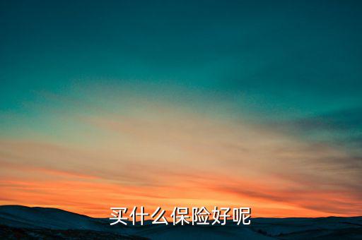 買什么保險(xiǎn)好呢