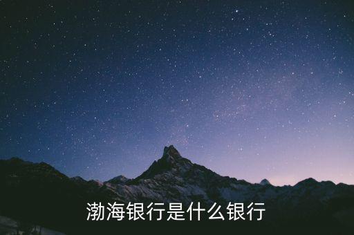 渤海銀行是什么銀行