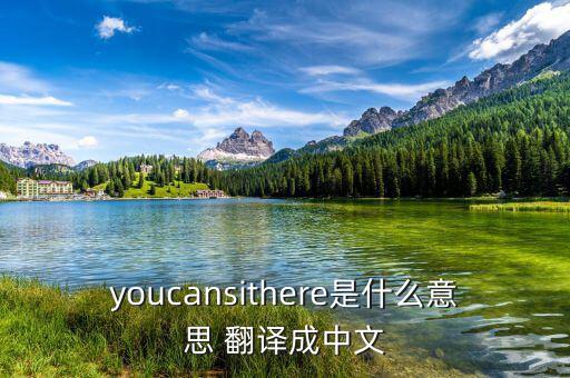 youcansithere是什么意思 翻譯成中文