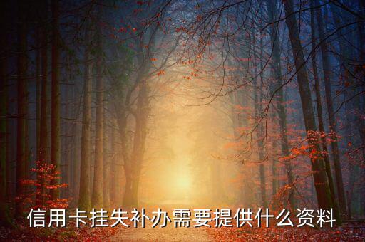 信用卡掛失需要什么，銀行信用卡掛失要帶哪些東西啊