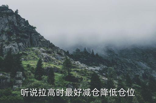 降低倉(cāng)位是什么意思，要利用反彈機(jī)會(huì)降低倉(cāng)位這是什么意思啊