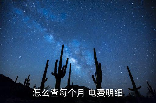 怎么查每個月 電費明細(xì)