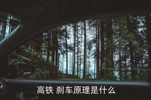  高鐵 剎車(chē)原理是什么