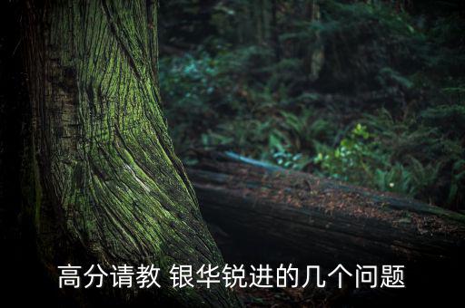 高分請(qǐng)教 銀華銳進(jìn)的幾個(gè)問題
