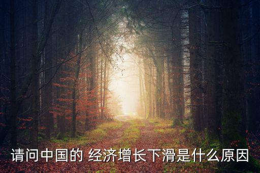請問中國的 經濟增長下滑是什么原因