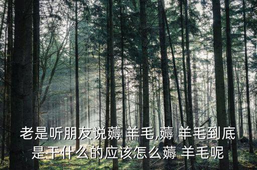 老是聽朋友說薅 羊毛,薅 羊毛到底是干什么的應該怎么薅 羊毛呢