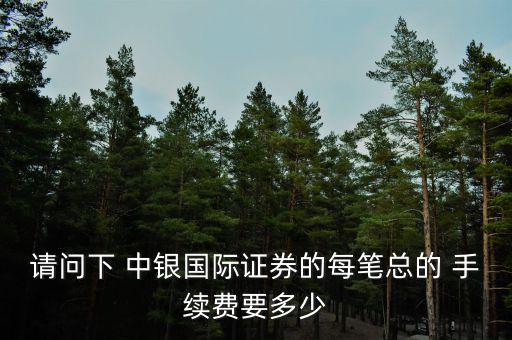 請(qǐng)問下 中銀國(guó)際證券的每筆總的 手續(xù)費(fèi)要多少