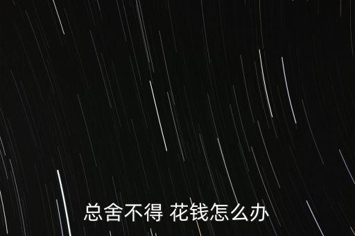 總舍不得 花錢怎么辦