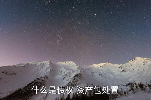 什么是債權 資產包處置