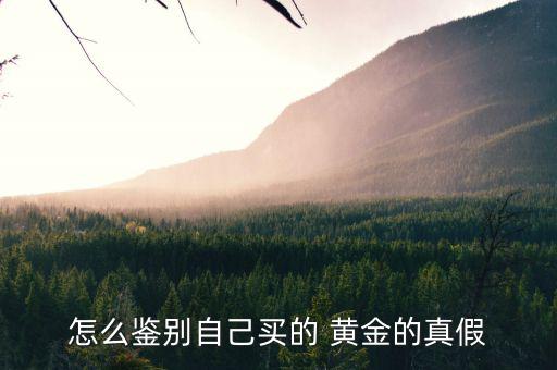 怎么鑒別自己買(mǎi)的 黃金的真假