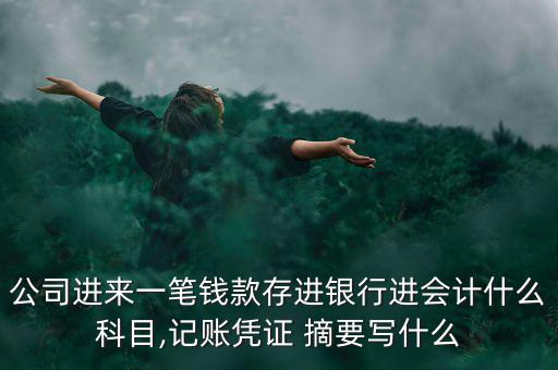公司進(jìn)來(lái)一筆錢(qián)款存進(jìn)銀行進(jìn)會(huì)計(jì)什么科目,記賬憑證 摘要寫(xiě)什么